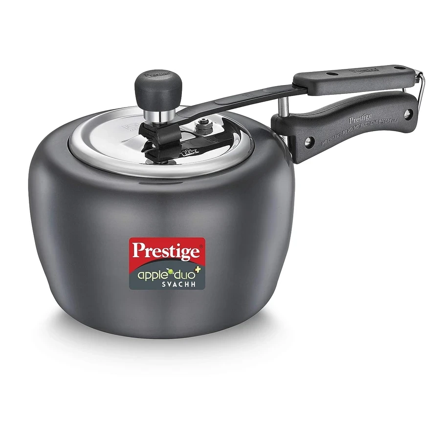 Prestige 20262 Apple Svachh Duo HA Pressure Cooker | 2 Litres | Hard Anodized | Deep Lid Spillage Control | Gas & Induction Compatible