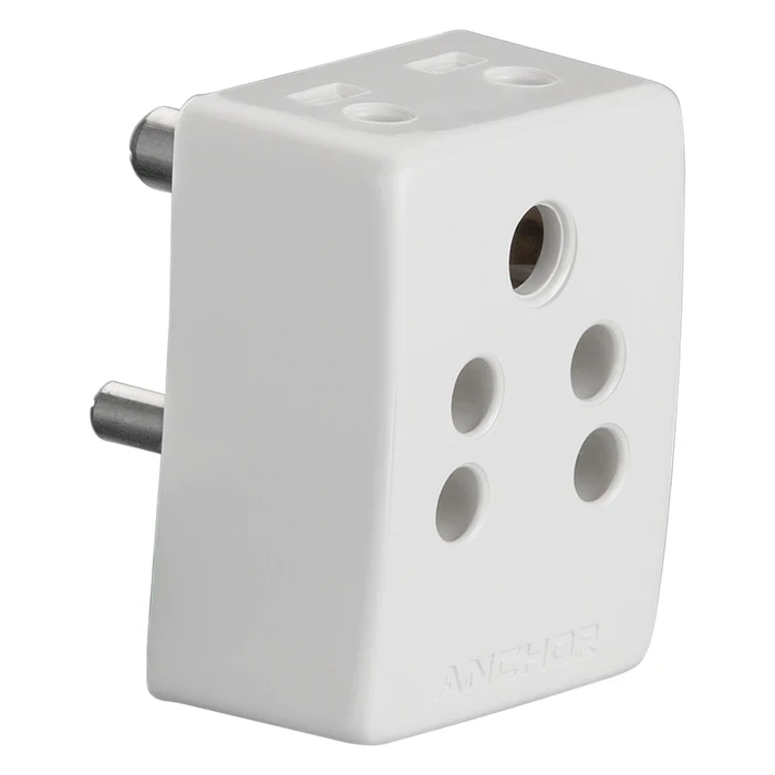 Anchor by Panasonic 6A 3-Pin Deluxe Multiplug Adaptor (White & Ivory Options) | 240V Compact Multi-Pin Socket Splitter for Laptops, Mobiles & Home Electronics | 3155 / 3155 IV