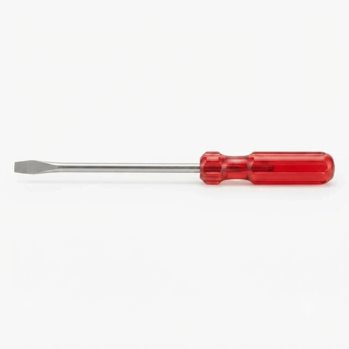 BAUM Heavy-Duty Chrome Vanadium Striking Phillips Screwdriver | Solid Thru-Tang Core & Metal Cap with Red Acetate Handles | Model ART 327-PH (Sizes 6mm & 8mm, Up to 300mm Lengths)