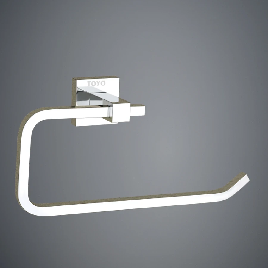 TOYO 11207 Premium Towel Ring - 56 Grade Full Brass, Die-Forged, High Grade Chrome Plated Finish