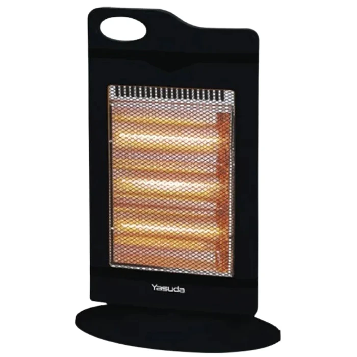 Yasuda Halogen Heater | 3 Adjustable Power Levels 400W/800W/1200W | Wide-Angle Oscillating Function Tip-Over Safety Switch Deep Grey | YS-H122