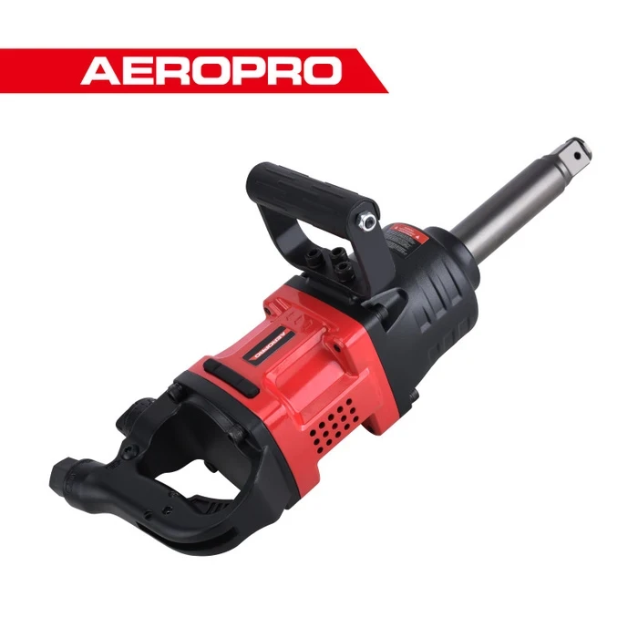AEROPRO A312 1" Heavy-Duty Pneumatic Air Impact Wrench with 6" Extended Anvil | 1,925 ft-lb (2,600 Nm) Torque 4,000 RPM Truck & Bus Bolting Gun
