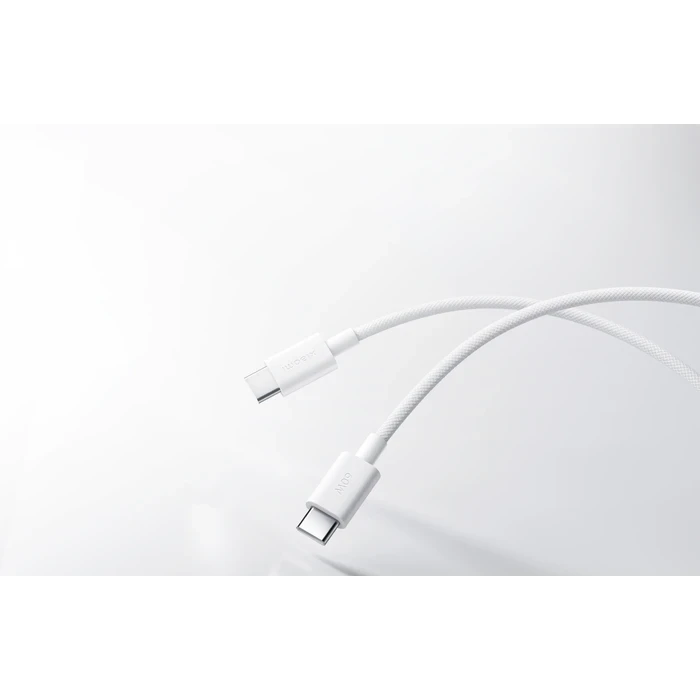 Xiaomi 3A Braided USB-C to USB-C Cable (1m) | Fast Charging Cord with PD3.0, QC3.0 & 480Mbps Data Transfer | White - 3A-CC-1M