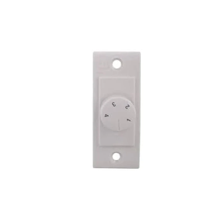 Anchor Penta Urea 100W 4-Step Mini Fan Regulator 240V | 1-Module Flush Wall Ceiling Fan Speed Controller | White (38284) & Ivory (50790)