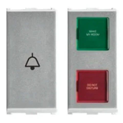 Anchor Roma Urban 2-Module DND & MMR External Control Unit | Corridor Status Indicator & Bell Push Switch | Code: 66703S (Silver)