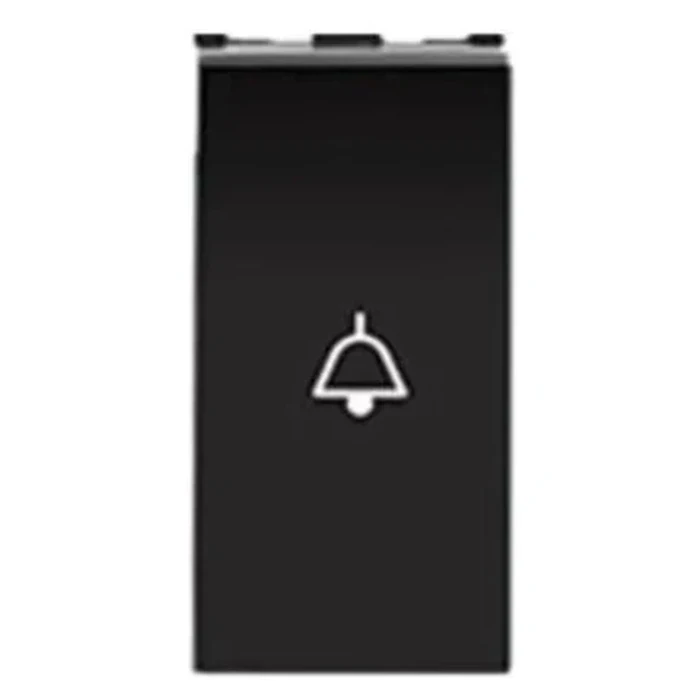 Anchor Roma 66103B 10A Bell Push Switch | Momentary Spring-Return Logic | 1-Module Modular | Flame Retardant Polycarbonate Shield