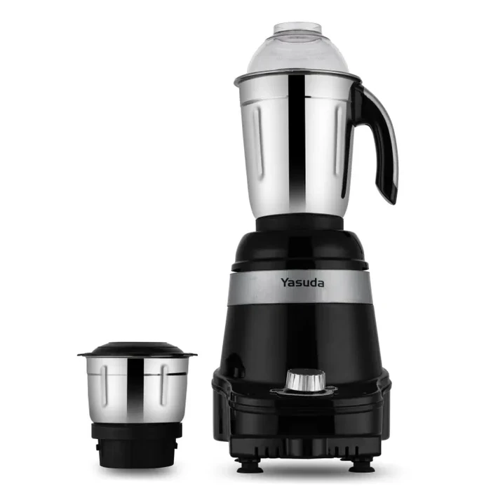 Yasuda Spark 550W Mixer Grinder | Durable Stainless Steel Body | 2 Jars with Flow Breakers Anti-Rust Blades Unbreakable Transparent Lids | YS-2600U