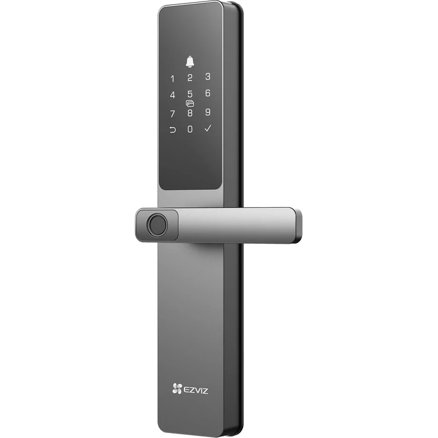 EZVIZ DL05 Smart Fingerprint Wi-Fi Door Lock (7-in-1 Keyless Entry, Aluminum Alloy, Metallic Grey) | CS-DL05-R100-WBCP-GR