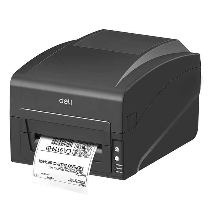 Deli 4" High-Speed Wireless Thermal Transfer Industrial Barcode Printer | 150mm/s USB & Bluetooth Desktop Label Printer | ES352