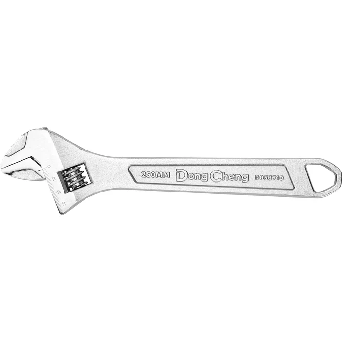DongCheng 8", 10" & 12" Professional Adjustable Wrench | Heavy-Duty Forged 45# Carbon Steel Chrome-Plated Shifter Spanner with Laser Markings | DG Series