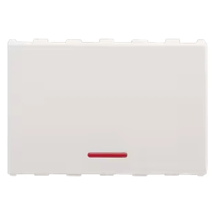 Anchor Roma 66311 20A 1-Way Switch with Indicator | 240V High-Amperage Logic | 3-Module Grand Rocker | Flame Retardant Polycarbonate Shield