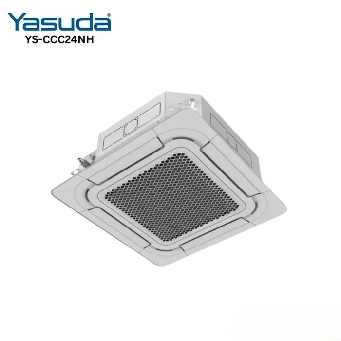 Yasuda 2.0 Ton Ceiling Cassette AC | Standard Energy Efficient Non-Inverter Compressor | 4-Way Strong Cooling & Heating with Internal Thread Copper Pipe | YS-CCC24NH