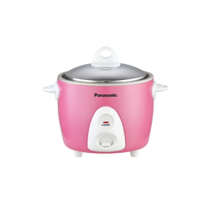 Panasonic 0.6L Automatic Drum Rice Cooker | Anodized Aluminium Non-Stick Bowl | Auto Keep Warm & Shut-Off Safety | Pink Bachelor Cooker | Model SR-G06