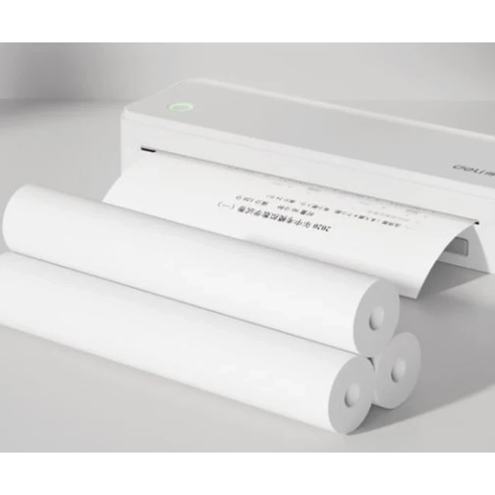 Deli A4 Quick-Drying Thermal Printer Paper | Premium Inkless Bright White Roll | 2-Roll Box Pack (7M per Roll) | XH25