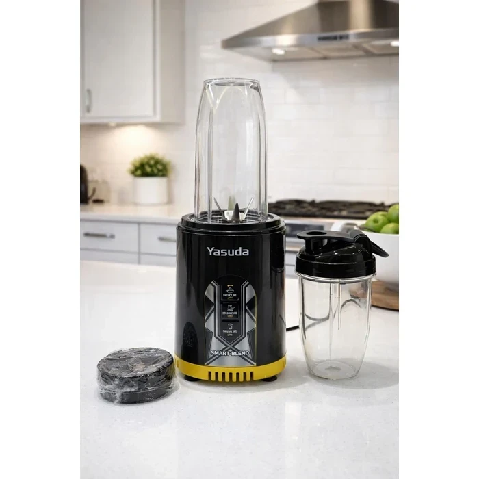 Yasuda YS-25SNB SMART BLEND 2-Jar Smart Nutri Blender | 600W High-Speed Motor with Stainless Steel Body | 700ml & 500ml Flow-Breaker Jars | 3-Speed Control with Incher