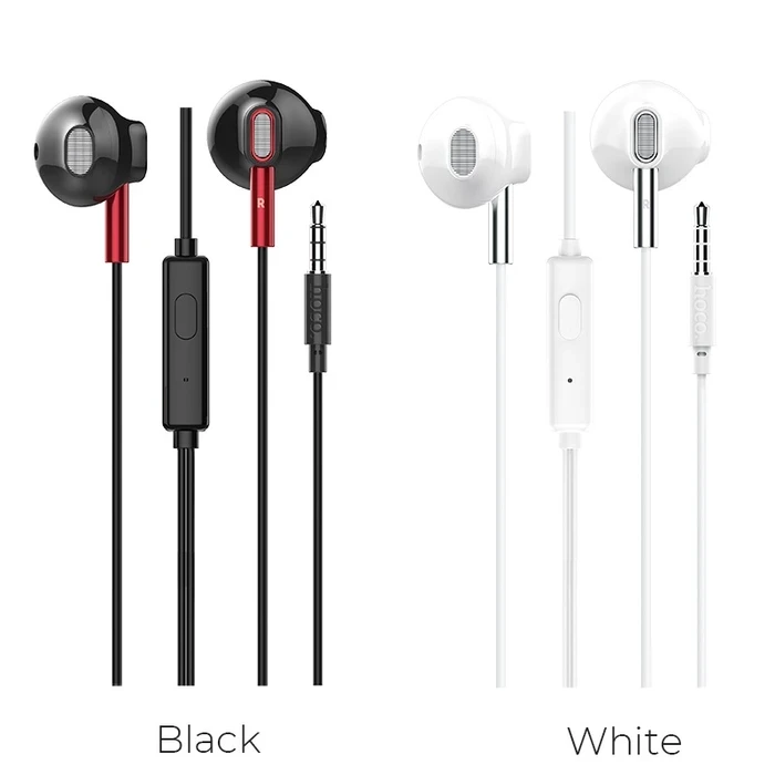 HOCO Sky Sound Universal Earphones with Mic | 14mm Driver | Black, White Finish | M57