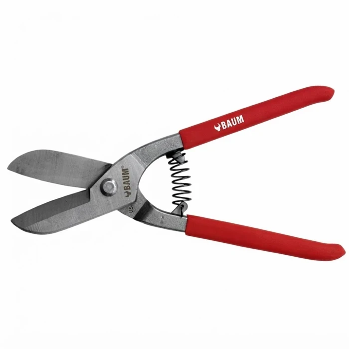 BAUM Heavy-Duty Sheet Metal Tin Cutter | Induction Hardened Shearing Jaws & Dual-Component Handles | Model ART 127A (Sizes 10" to 14")