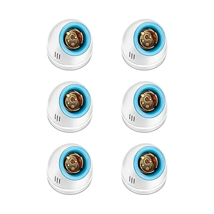 Anchor General Accessories 6A Angle Fancy B22 Lamp Holder | Directional Surface Wall & Ceiling Light Base in White & Blue Polycarbonate | 39672