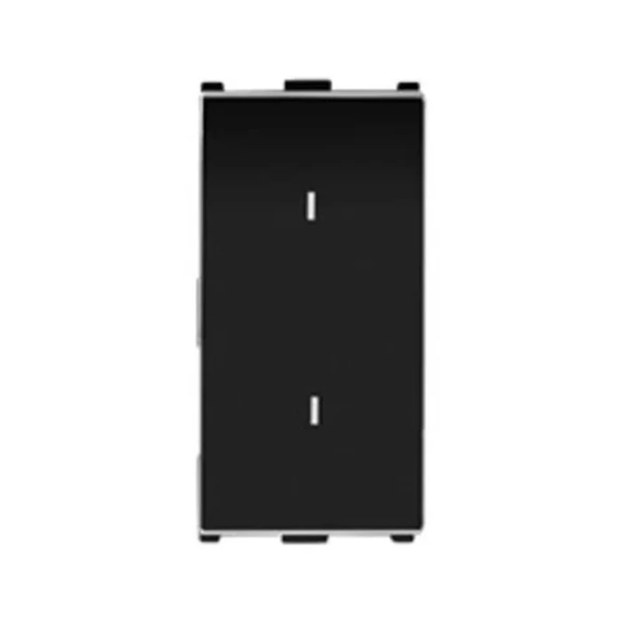 Panasonic Europa 10AX 2-Way 1-Module Modular Switch | Heavy-Duty Dual-Control Staircase & Corridor Light Switch in Premium Black | WIPM5012GB