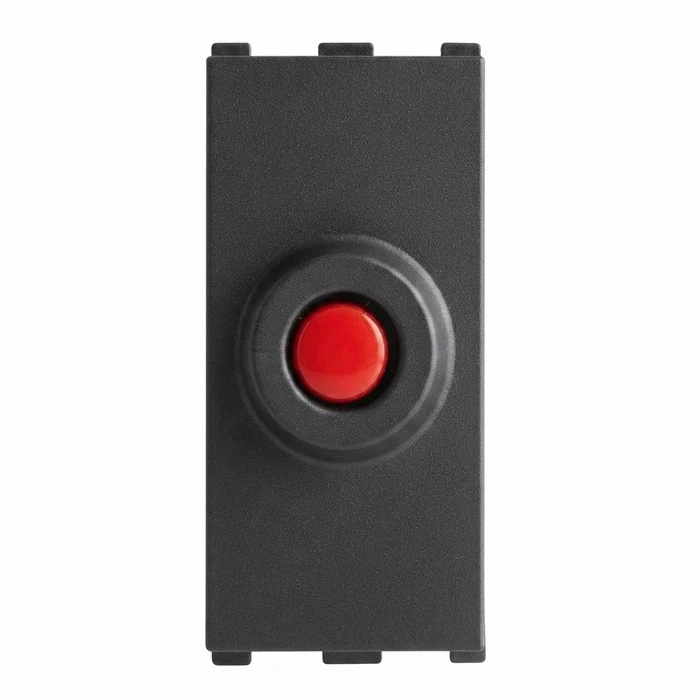 Anchor Roma Urban 1-Module (1M) 6A Manual Resettable Overload Protection Fuse 240V | In-Wall Push-Button Thermal Circuit Breaker | 66606S (Silver) & 66606GB (Graphite Black)