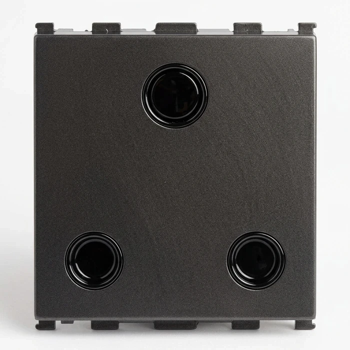 Anchor Roma Urban 2-Module (2M) 6A 3-Pin Power Socket 240V | ISI-Certified Modular In-Wall Electrical Outlet | 66402S (Silver) & 66402GB (Graphite Black)