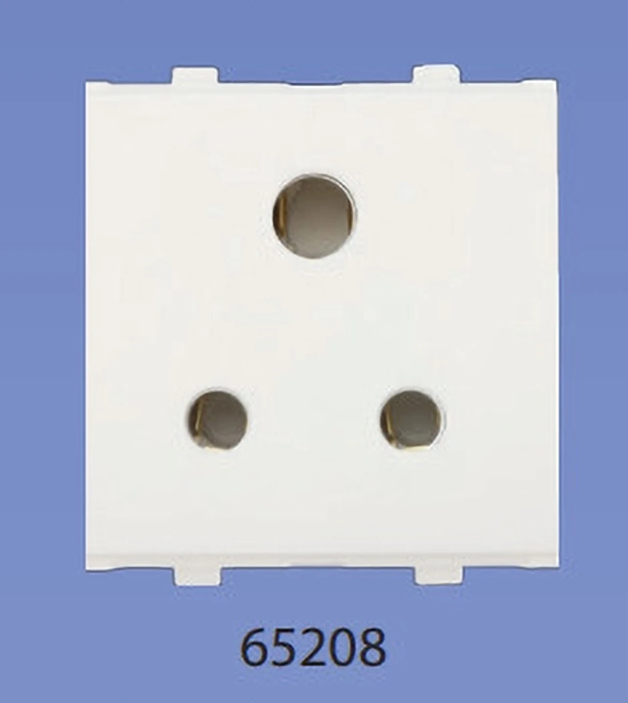 Anchor Penta Modular 6A 3-Pin Round Socket (2M, White & Graphite Black Options) | 240V ISI Grounded Wall Outlet for Computers, TVs & Appliances | 65208 / 65208B