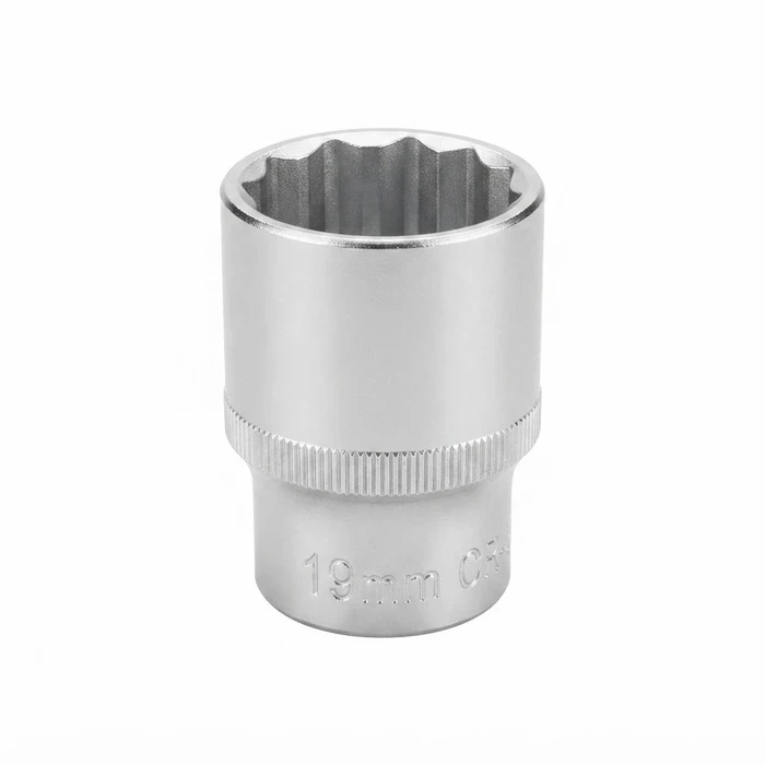 Baum 3/4" Drive Large-Scale Metric Chrome Vanadium Steel Matte Double Chrome Plated 6-Point Hex Drive Wrench Socket Art-410
