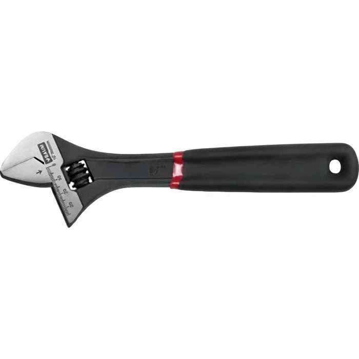 BAUM Heavy-Duty Chrome Vanadium Adjustable Wrench | Extra-Wide Capacity Jaws with Full Body Hardened Steel Construction | Model ART 261 (Sizes 4" to 18")
