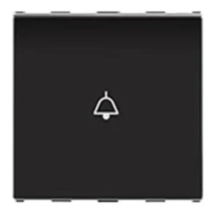 Anchor Roma 66203B 10A Bell Push Switch | Momentary Signaling Logic | 2-Module Large Rocker | Flame Retardant Polycarbonate Shield