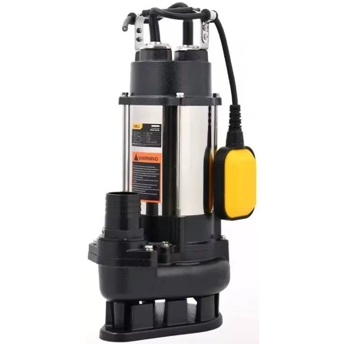 Deli 1.5HP Professional Submerged Fecal Sewage Pump | Heavy-Duty 1100W Pure Copper Motor with Corrosion-Resistant Stainless Steel Body, Cast Iron Housing & 366L/min Dirty Water Flow | EDL-WQD1100-E1