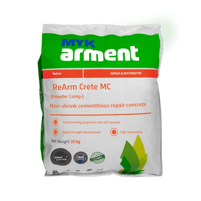 ReArm Crete MC Non-Shrink Flowable Micro Concrete | High-Strength Polymer-Modified Structural Repair & Jacketing Mortar | 25kg Bag