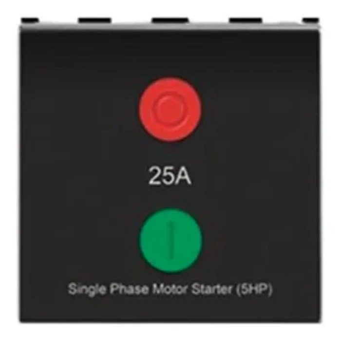Anchor Roma 66025B 25A Motor Starter | Ultra-High Inrush Control Logic | 2-Module Large Rocker | Flame Retardant Shield