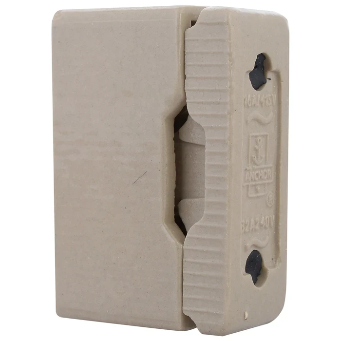 Anchor by Panasonic 16A 415V / 32A 240V Porcelain Rewirable Kitkat Fuse Unit | Commercial & Residential Panel Board Overcurrent Protection Cutout | 9300
