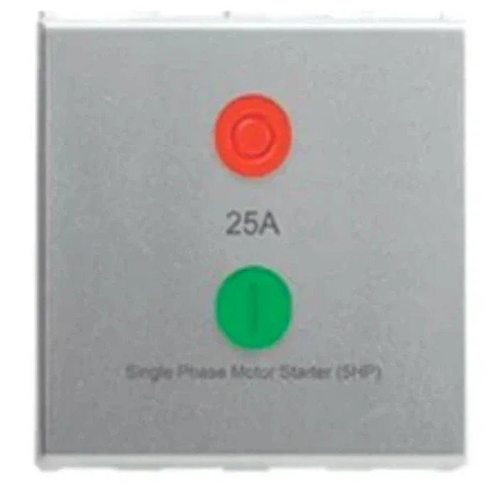 Panasonic Europa 25A 240V 2-Module Motor Starter Switch | Heavy-Duty Water Pump & Submersible Motor Controller in Premium Black | WIPM4734GB