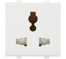 Anchor Penta Modular 6A/10A/13A Universal Combi Socket for All Pins (2M, White & Black Options) | 240V International Multi-Standard Wall Outlet | 65206 / 65206B