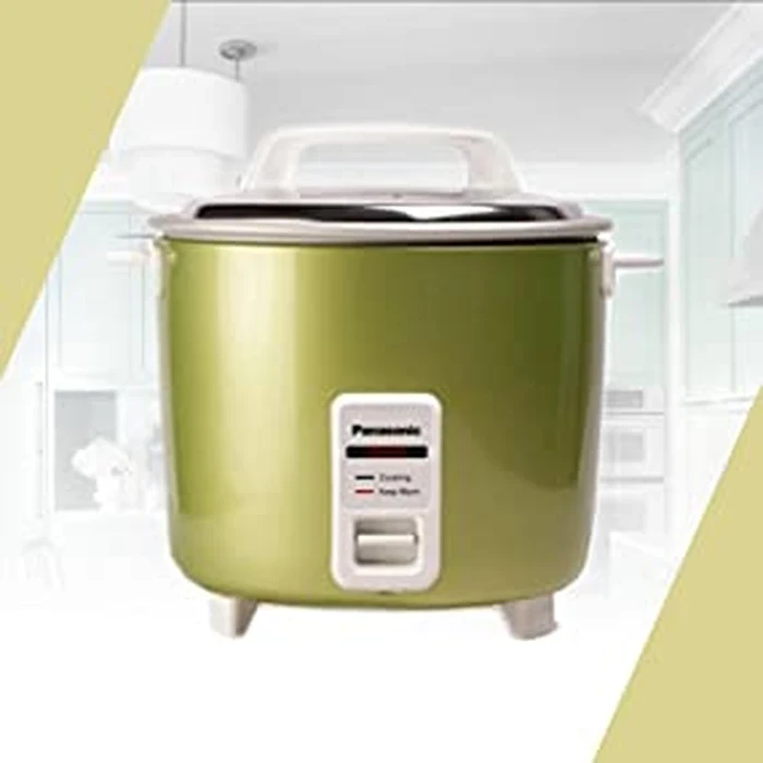 Panasonic 2.2L Automatic Drum Electric Cooker with Warmer | Hard-Anodized Aluminium Pan | 750W Auto Keep Warm & Shut-Off Safety | Model SR-WA22H-E
