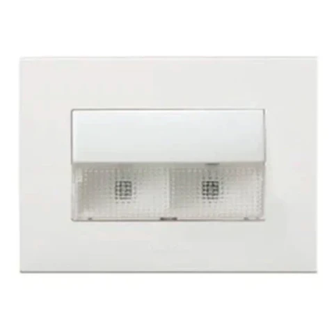 Anchor Penta Modular 3-Module (3M) LED Footlight with Plate 230V | Warm White (3000K) Recessed Pathway & Staircase Step Light | 65706 (White) & 65706B (Black)
