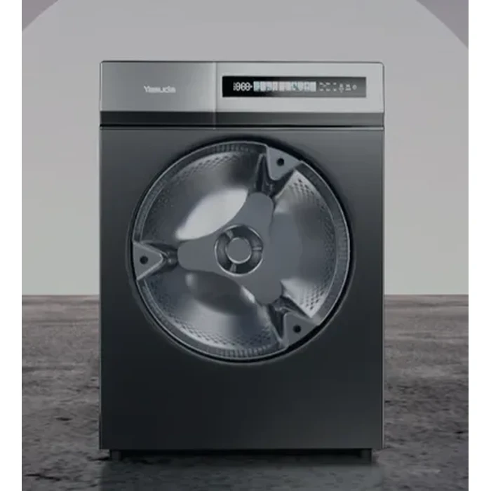Yasuda 10 Kg Front Load Fully Automatic Washing Machine with BLDC Inverter Motor | 1400 RPM Max Spin Speed | 16 Programs Large LED Display Delay Start Chrome Door | YS-FLS10BD Dark Silver