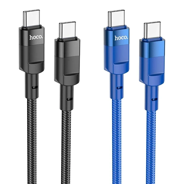 Hoco Moulder Fast Charging Data Cable | Type-C to Type-C 100W Logic | Aluminum Alloy & Braid Matrix | U106