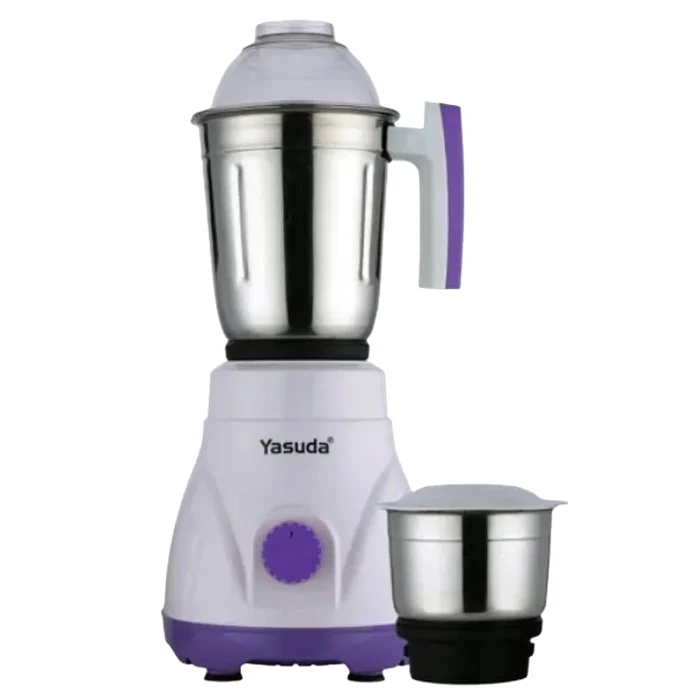 Yasuda 550W Bubbly Mixer Grinder | Turbo Universal Energy-Efficient Motor | 2 Jars with Flow Breakers Anti-Rust Stainless Steel Blades ABS Heat Resistant Body | YS-2550U