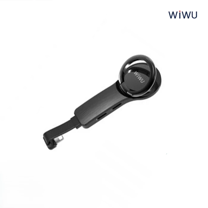 WiWU Dual Lightning Headphone Audio & Charging Splitter | 2A Fast Charging Pass-Through Hub Adapter | 360° Rotating Finger Ring Holder Bracket & Car Magnetic Plate | LT04
