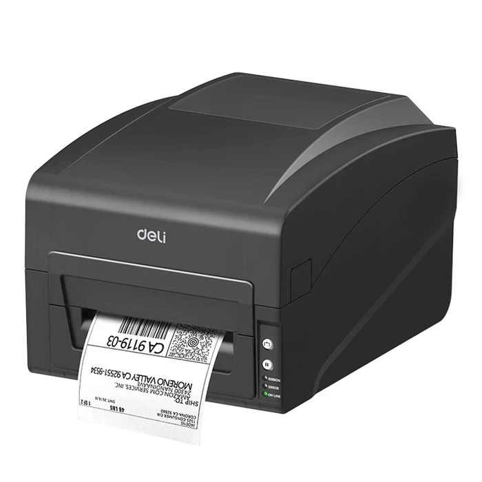 Deli 4" High-Speed Thermal Transfer Industrial Barcode Printer | 150mm/s USB, Serial & LAN Network Desktop Label Printer | ES351