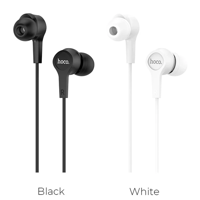 HOCO DAINTINESS Universal Wired Earphone with Mic | 10mm Driver | Black, White Finish | M50