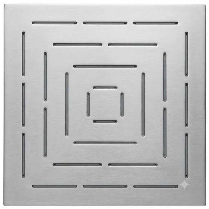 TOYO Maze SS 304 Square Rain Shower Series | 4x4, 6x6, 8x8 Inch Ultra-Slim Overhead Shower Heads | Premium Chrome-Plished Anti-Clogging Matrix with 360-Degree Swivel Brass Joint