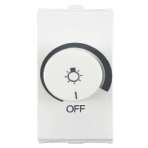 Anchor Penta Modular 450W Tiny Light Dimmer (1M, White & Black Options) | 240V Rotary Brightness Controller for Incandescent & Halogen Bulbs | 65401 / 65401B