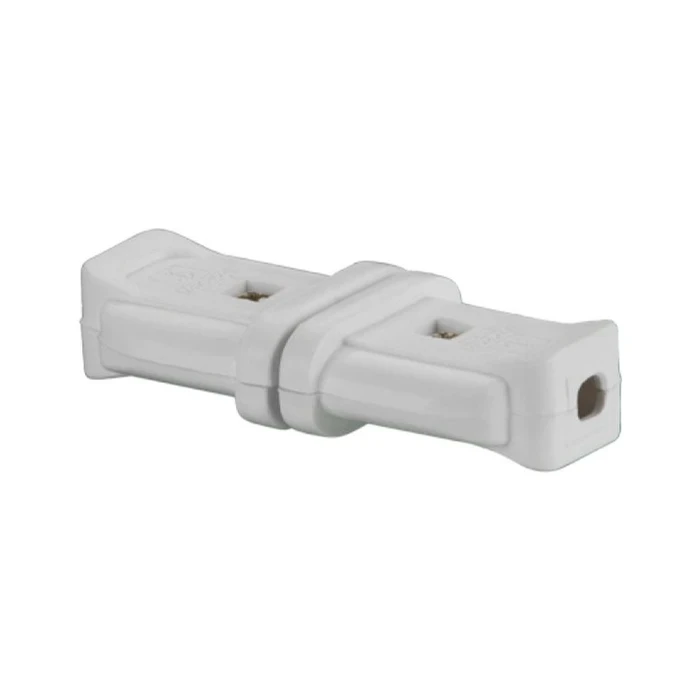 Anchor by Panasonic 2-Pin Rewirable Male and Female Pilot Plug Connector Set (White & Ivory Options) | 240V Inline Power Cable Coupler for Lamps & Portable Electronics | 3086 / 3086 IV