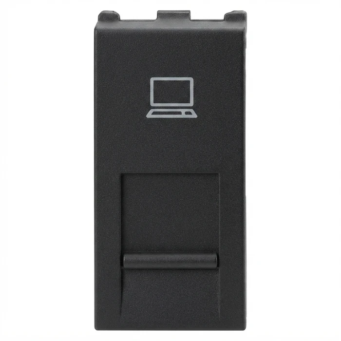 Anchor Roma Urban 1-Module (1M) RJ45 Cat 6 Computer Data Socket 240V | High-Speed 250MHz In-Wall Gigabit LAN Outlet | 66557S (Silver) & 66557GB (Graphite Black)