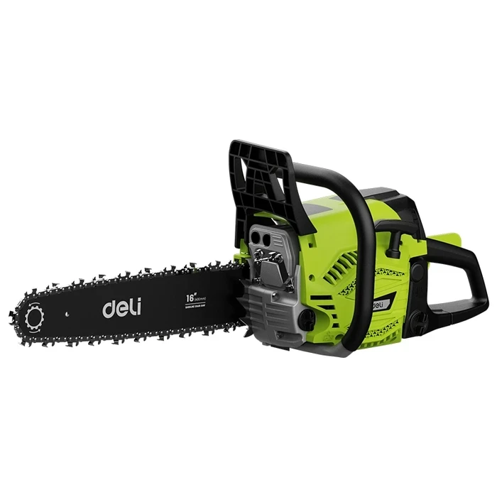 Deli 58cc Professional 3.3KW Gasoline Chain Saw | Heavy-Duty 22" Guide Bar Timber Cutter with Right Angle Alloy Chain & Automatic Oiler System | EDG080