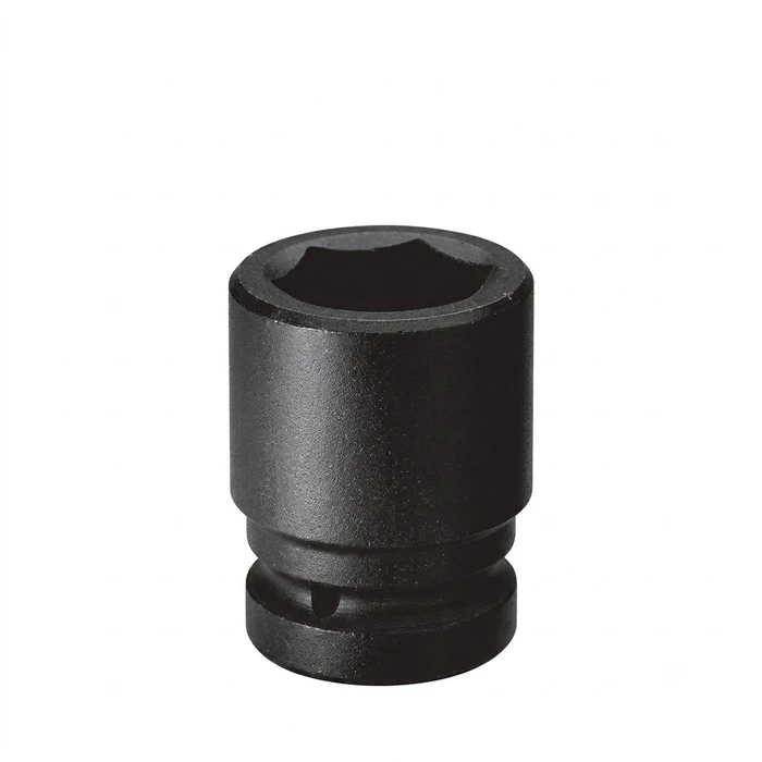 BAUM Heavy-Duty 1/2" (12.7mm) Drive Chrome Vanadium Impact Socket | Black Phosphated & Matt Chrome Finish with Radius Corner Hex | Model ART 400 (Sizes 18mm to 32mm)