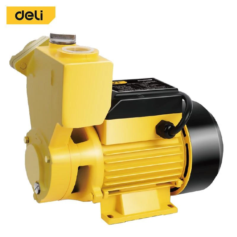 Deli 0.5HP (370W) Intelligent Self-Priming Peripheral Water Pump | 35L/min Automatic Booster Pump with 2L Pressure Tank, Brass Impeller & Copper Motor | EDL-GSP370-E2